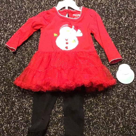 Adorable Christmas snowman 2 piece outfit 18mo - Picture 2 of 6